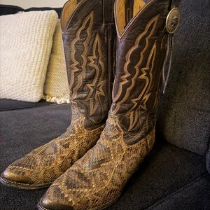 Diamondback Rattle Snake Cowboy Boots
